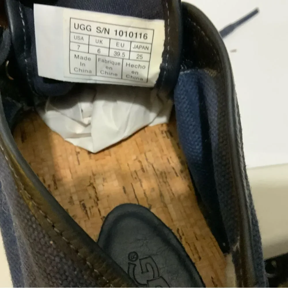 UGG1010116 Men’s lace up shoes blue  SZ 7 /39.5